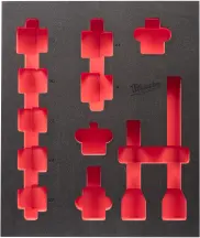 Пенное вложение с ложементом для головок ShW 3/4" STD, (12шт) (45х536х417мм) для шкафов металлических MILWAUKEE