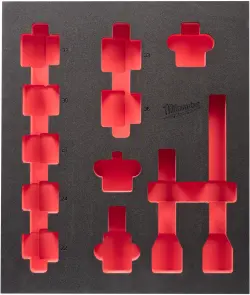 Пенное вложение с ложементом для головок ShW 3/4" STD, (12шт) (45х536х417мм) для шкафов металлических MILWAUKEE №1