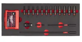 Ложемент з бітами та головками ударними 1/4'' ShW MILWAUKEE, (17шт) (45х175,8х417мм) для візків купити в Україні