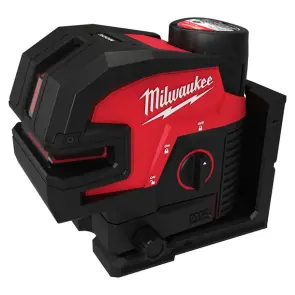 Нівелір лінійно-точковий лазерний акумуляторний 4 точковий MILWAUKEE, M12 CLL4P-301C зелений промінь (зарядний пристрій С12 С, 1 №3