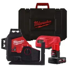 Нівелір лазерний 3D акумуляторний MILWAUKEE, M12 3PL-401C (360 градусів, зелений промінь) (зарядний пристрій С12 С, 1 акумулятор
