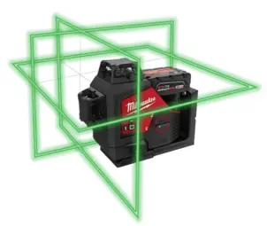 Нівелір лазерний 3D акумуляторний MILWAUKEE, M12 3PL-401C (360 градусів, зелений промінь) (зарядний пристрій С12 С, 1 акумулятор №2