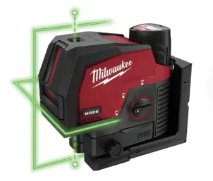 Нівелір лазерний лінійно-точковий акумуляторний MILWAUKEE M12 CLLP-301C (зелений промінь) №1