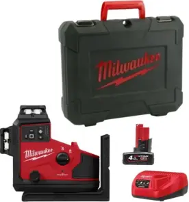 Нівелір 3D лазерний акумуляторний MILWAUKEE, M12 A3PLO-401C (360 градусів, зелений промінь) (зарядний пристрій С12 С, 1 акумуля №1