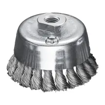 Щітка-чашка для кутових шліфувальних машин MILWAUKEE, M14 90х20мм, сталева, кручена, 0,5мм купити