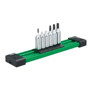 Набір головок торцевих хромованих 1/4'' MILWAUKEE, з бітами TORX (T8-T27) на планці (6шт) №1