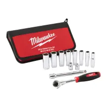 Набор головок торцевых хромированных 3/8'' TRADESMAN MILWAUKEE с трещоткой (12шт) в трикотажном чехле купить в Украине
