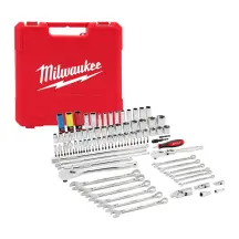 Набір головок торцевих хромованих 1/4'', 3/8'' та 1/2'' MILWAUKEE, з ключами та подовжувачами (108шт) в магазині TVOE