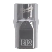 Головка торцевая хромированная TORX Е-стандарт 3/8'' MILWAUKEE, E12 в магазині TVOE