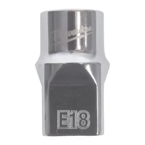 Головка торцева хромована TORX Е-стандарт 1/2'' MILWAUKEE, E18 №1