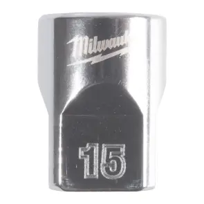 Головка торцева хромована 3/8'' MILWAUKEE, (зірочка 12 гранн.), 15мм №1