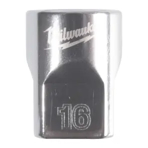 Головка торцева хромована 3/8'' MILWAUKEE, (зірочка 12 гранн.), 16мм №1