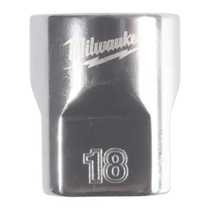 Головка торцева хромована 3/8'' MILWAUKEE, (зірочка 12 гранн.), 18мм №1
