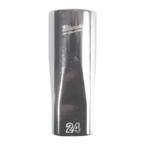 Головка торцева хромована 1/2'' MILWAUKEE, (зірочка 12 гранн.) подовжена, 24мм №1