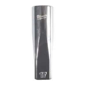 Головка торцева хромована 1/2'' MILWAUKEE, (зірочка 12 гранн.) подовжена, 17мм №1