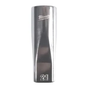Головка торцева хромована 1/2'' MILWAUKEE, (зірочка 12 гранн.) подовжена, 21мм №1