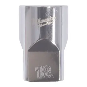 Головка торцева хромована 1/2'' MILWAUKEE, (зірочка 12 гранн.), 18мм №1