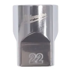 Головка торцева хромована 1/2'' MILWAUKEE, (зірочка 12 гранн.), 22мм №1