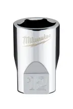 Головка торцева хромована 1/4'' 6гр. MILWAUKEE, 12мм купити