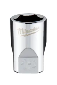 Головка торцева хромована 1/4'' 6гр. MILWAUKEE, 12мм №1