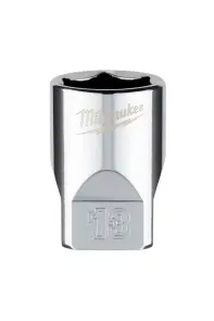 Головка торцева хромована 1/4'' 6гр. MILWAUKEE, 13мм №1