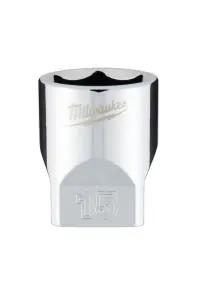 Головка торцева хромована 1/4'' 6гр. MILWAUKEE, 15мм №1