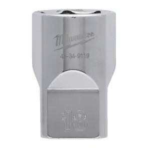 Головка торцева хромована 1/2'' 6гр. MILWAUKEE, 18мм №1