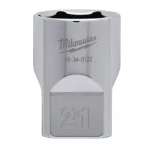 Головка торцева хромована 1/2'' 6гр. MILWAUKEE, 21мм купити в Києві