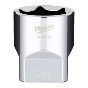 Головка торцева хромована 1/2'' 6гр. MILWAUKEE, 28мм №2