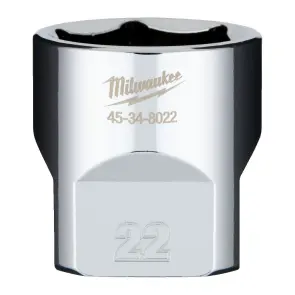 Головка торцева хромована 3/8'' 6гр. MILWAUKEE, 22мм №1