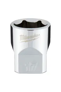 Головка торцева хромована 3/8'' 6гр. MILWAUKEE, 17мм №1