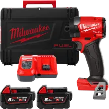 Шуруповерт ударный аккумуляторный бесщеточный MILWAUKEE, M18 FID3-502X, 226Нм (зарядное устройство M12-18 FC, 2 аккумулятора М18 В5
