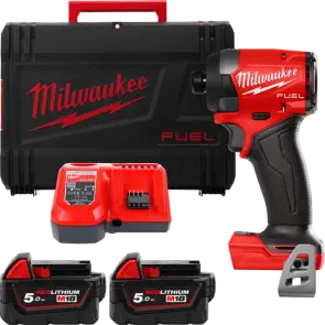 Шуруповерт ударный аккумуляторный бесщеточный MILWAUKEE, M18 FID3-502X, 226Нм (зарядное устройство M12-18 FC, 2 аккумулятора М18 В5 №1