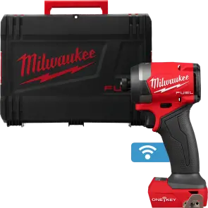 Шуруповерт ударний акумуляторний безщітковий 1/4" HEX MILWAUKEE, M18 ONEID3-0X, 226Нм (каркас, кліпса для ременя, тримач для біт №1