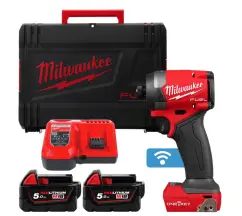 Шуруповерт ударний акумуляторний безщітковий 1/4" HEX MILWAUKEE, M18 ONEID3-502X, 226Нм (зарядний пристрій M12-18 FC, 2 акумулят