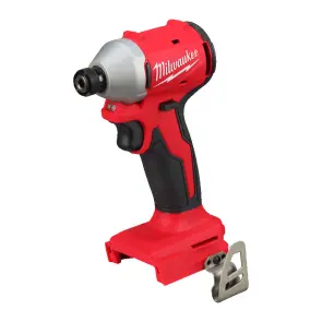 Шуруповерт ударний акумуляторний безщітковий 1/4'' HEX MILWAUKEE, M18 BLIDRC-0. 190Нм (каркас, кліпса для ременя, картонне пакув №1
