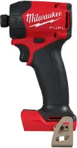 Шуруповерт ударный гидравлический бесщеточный аккумуляторный MILWAUKEE, M18 FIDRQ-0X,113Нм (каркас, клипса для ремня, HDкейс)