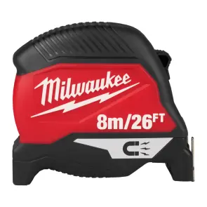 Магнитная рулетка MAGNETIC MILWAUKEE (Gen4), 8м/26фт (30мм) №1