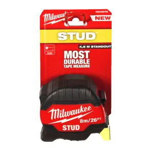 Рулетка STUD MILWAUKEE (Gen 3), 8м/26фт (33мм) №3