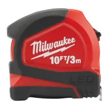 Рулетка MILWAUKEE с LED подсветкой, 3м/10фт (12мм) купить
