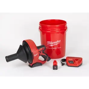 Машина прочистна акумуляторна MILWAUKEE, M12 BDC6-0C, трос 6м, (каркас, відро) №9