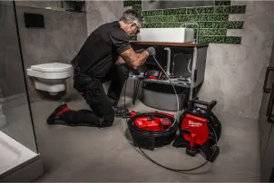 Машина прочистна акумуляторна MILWAUKEE, M12 HSFSM-602, 5м (зарядний пристрій С12 С, 2 акумулятори М12 В6 6Аг, картонне пакуванн №4