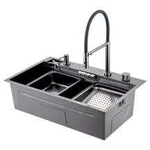 Кухонная мойка GAPPO PROFI GS 7547-19, 750х470, оружейная сталь