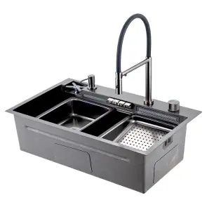 Кухонная мойка GAPPO PROFI GS 7547-19, 750х470, оружейная сталь №1