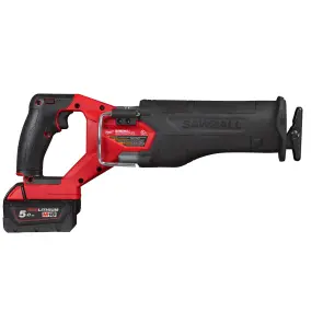 Пила сабельная аккумуляторная бесщеточная MILWAUKEE, M18 FHZ-502X (зарядное устройство M12-18 FC, 2 аккумулятора М18 В5 5Ач, холст, H №15