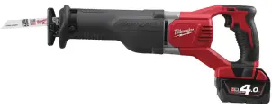 Пила сабельная аккумуляторная MILWAUKEE, M18 BSX-402C (зарядное устройство М12-18 С, 2 аккумулятора М18 В4 4Ач, холст, кейс) №3