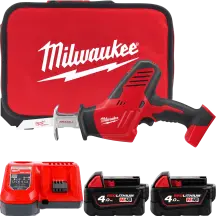 Пила сабельная аккумуляторная MILWAUKEE, C18 HZ-402В (зарядное устройство М12-18 С, 2 аккумулятора М18 В4 4Ач, сумка)