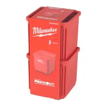 Контейнер 10x10см с вкладкой для мелких предметов PACKOUT MILWAUKEE, 2шт