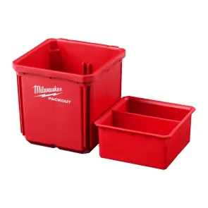 Контейнер 10x10см с вкладкой для мелких предметов PACKOUT MILWAUKEE, 2шт №3