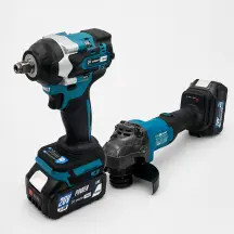 Набір PROFI-TEC Гайковерт DTW500BL + Болгарка DGA201BL (2×PT2040MP (4.0 Аг), зарядний пристрій)